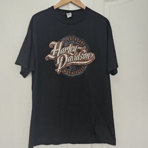 Harley Davidson Tshirt Black Mens Size Large Legendary Motorcycles
